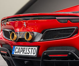 Capristo Rear Grills with Dual Exhaust Tip Outlet Conversion (Carbon Fiber) for Ferrari 296