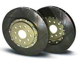 Project Mu SCR-GT Rotors - Front 2-Piece Slotted (Tufram) for Honda Civic Type-R FL5