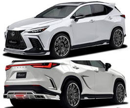 ROWEN Aero Spoiler Lip Kit with Front LEDs and Quad Exhaust Tips (FRP) for Lexus NX450h+ / NX350h / NX350 F Sport