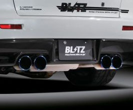 BLITZ NUR-Spec C-Ti Exhaust System with Quad Burnt Tips (Stainless 